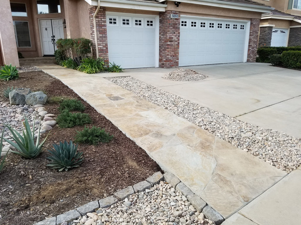 Natural stone entryway. Cameron sandstone.