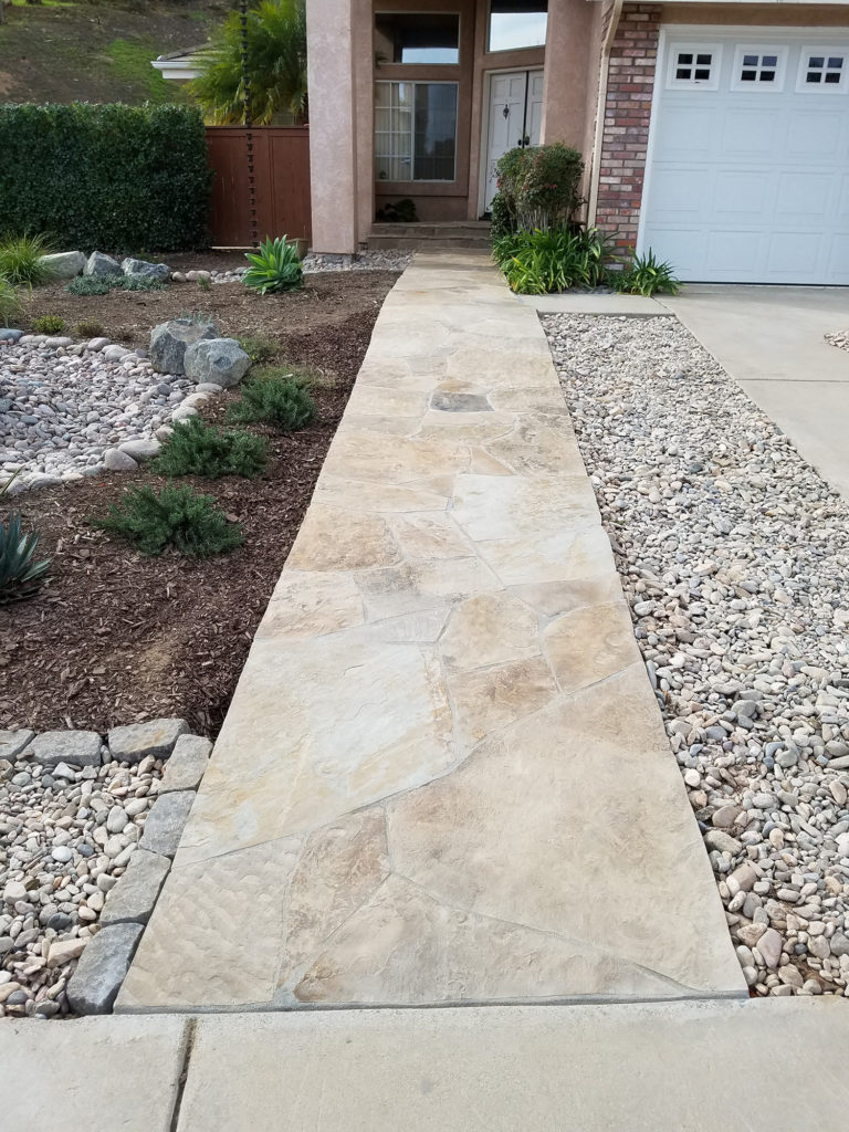 Natural stone entryway. Cameron sandstone.